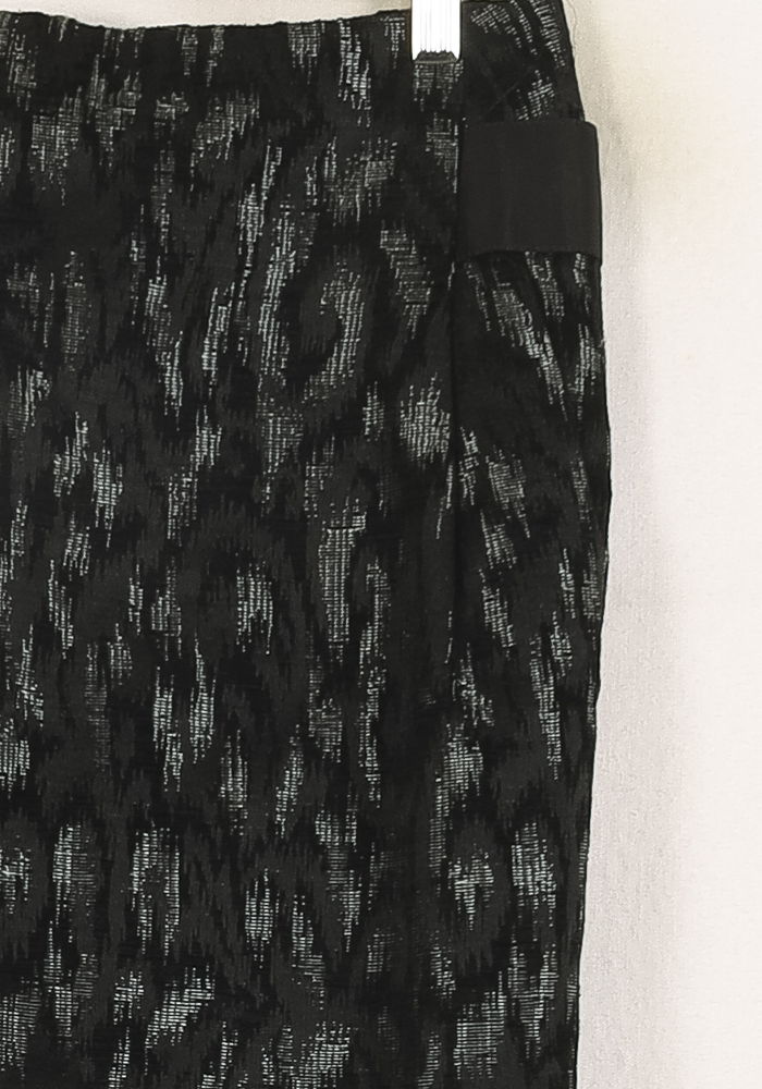 Jupe Droite Noire et Grise - Taille L/40 de la marque The Kooples | PARAD72321 - Vendu par Paradigme - Image 3