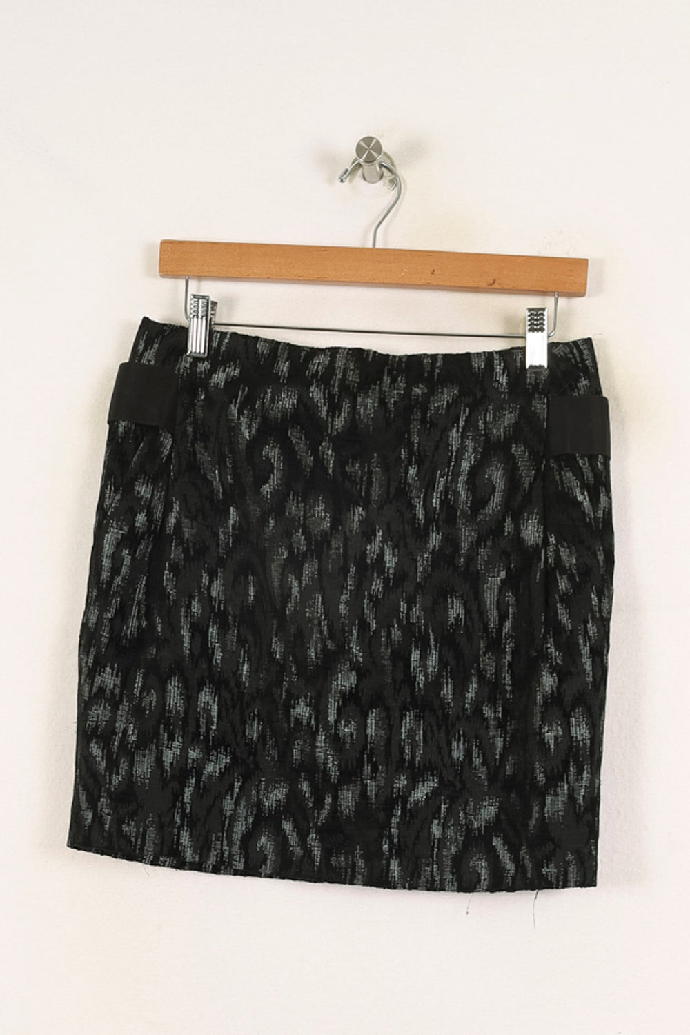 Jupe Droite Noire et Grise - Taille L/40 de la marque The Kooples | PARAD72321 - Vendu par Paradigme - Image 2