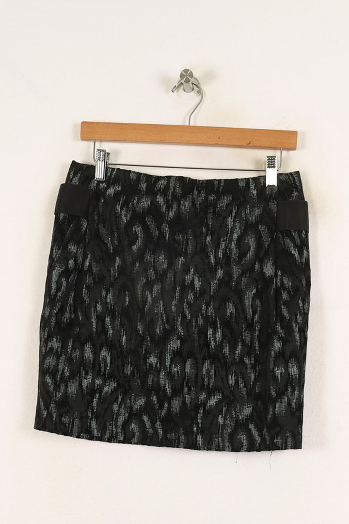 Jupe Droite Noire et Grise - Taille L/40 de la marque The Kooples | PARAD72321 - Vendu par Paradigme - Image 2