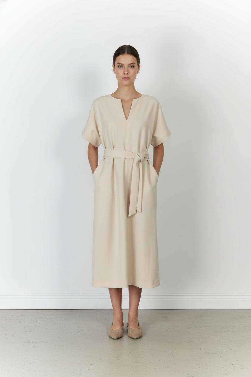Robe Longue Beige - Taille S/36 de la marque Tara Jarmon | PARAD72331 - Vendu par Paradigme - Image 1