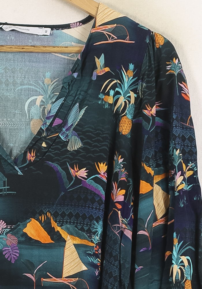 Blouse Multicolore - Taille L/40 de la marque La Fée Maraboutée | PARAD72341 - Vendu par Paradigme - Image 3