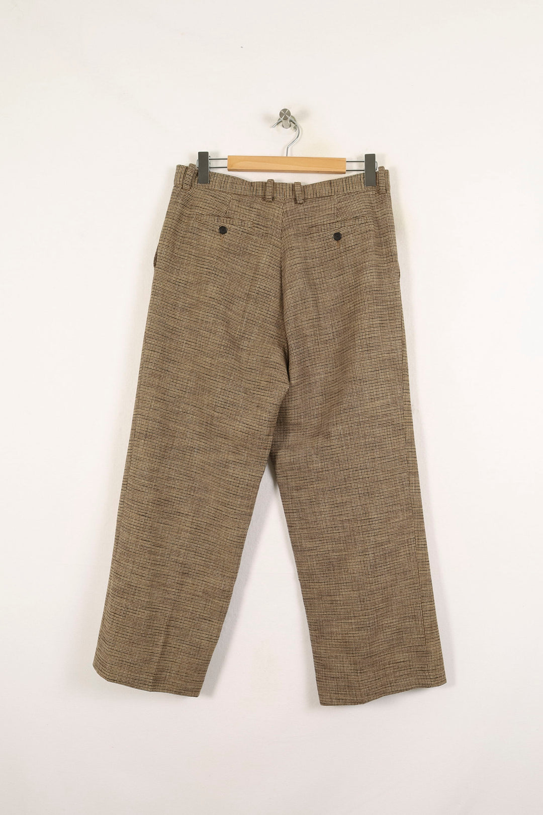 Pantalon Carreaux Marron - Taille XL/42 de la marque Sandro | PARAD72367 - Vendu par Paradigme - Image 4
