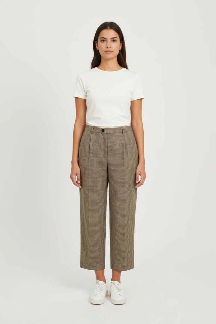 Pantalon Carreaux Marron - Taille XL/42 de la marque Sandro | PARAD72367 - Vendu par Paradigme - Image 1