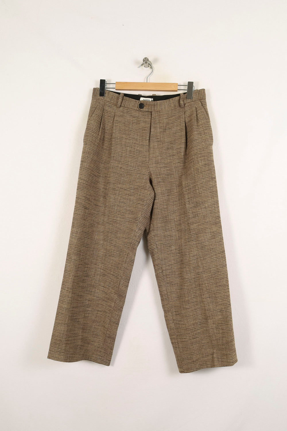 Pantalon Carreaux Marron - Taille XL/42 de la marque Sandro | PARAD72367 - Vendu par Paradigme - Image 2
