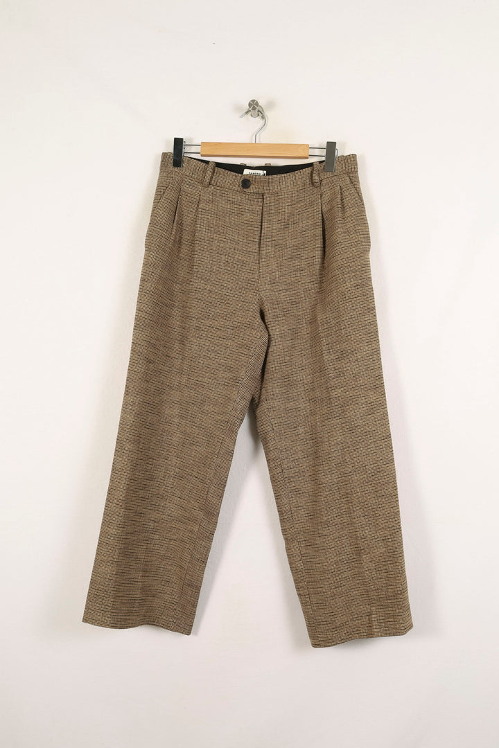 Pantalon Carreaux Marron - Taille XL/42 de la marque Sandro | PARAD72367 - Vendu par Paradigme - Image 2