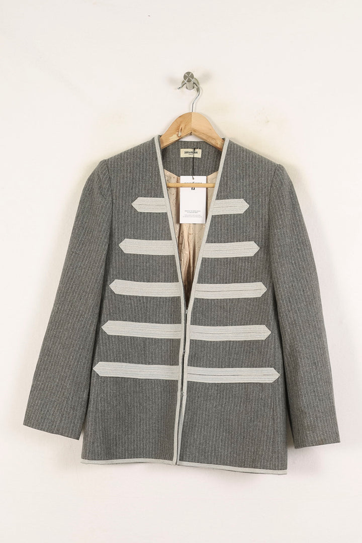 Veste Officier Grise - Taille S/36 de la marque Zadig&Voltaire | PARAD72368 - Vendu par Paradigme - Image 2