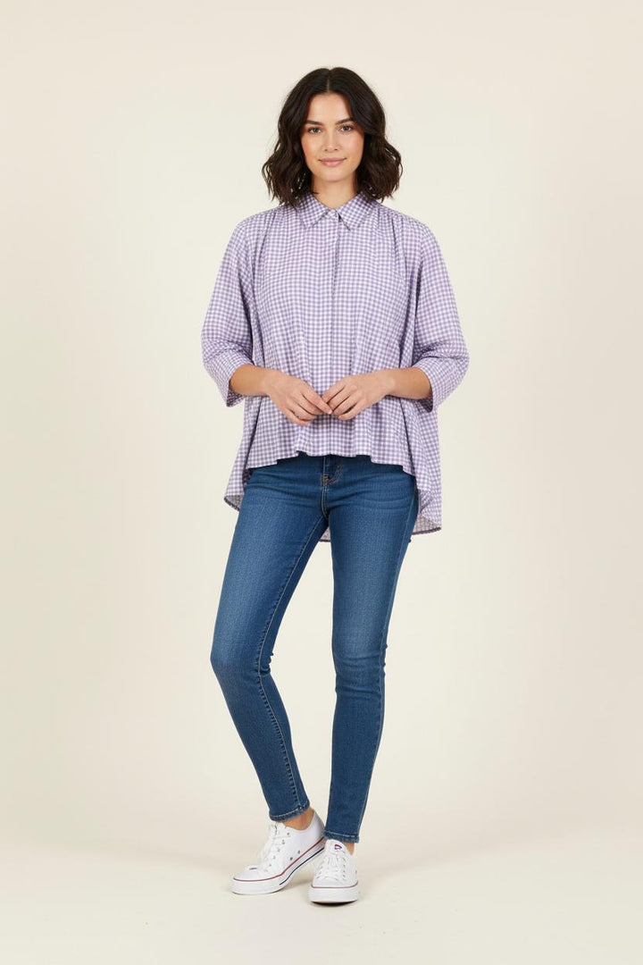 Chemise Violette et Blanche - Taille S/36 de la marque Laurence Bras | PARAD72375 - Vendu par Paradigme - Image 1