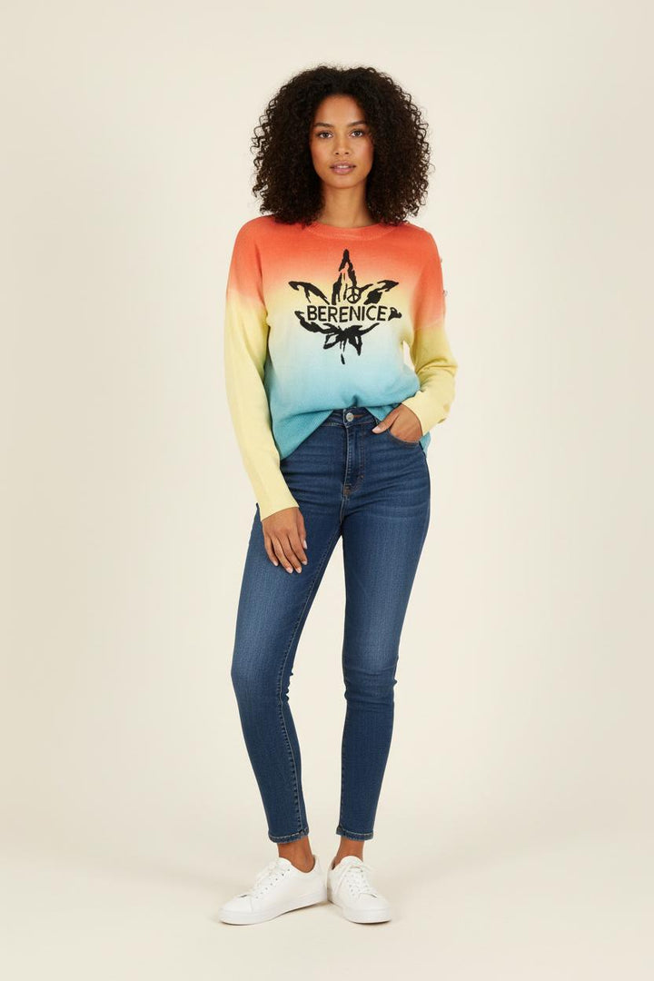 Pull Dégradé Orange Jaune et Bleu - Taille S/36 de la marque Bérénice | PARAD72396 - Vendu par Paradigme - Image 1