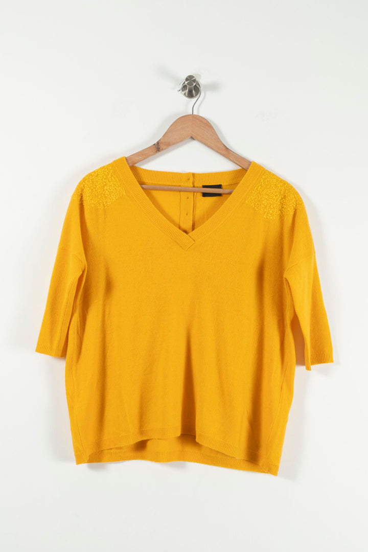 Pull Jaune - Taille S/36 de la marque Bérénice | PARAD72399 - Vendu par Paradigme - Image 2