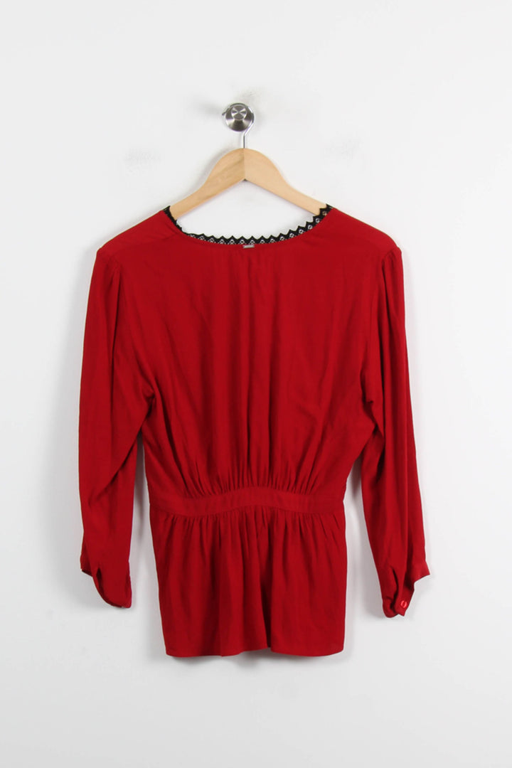 Blouse Rouge - Taille S/36 de la marque IKKS | PARAD72417 - Vendu par Paradigme - Image 4