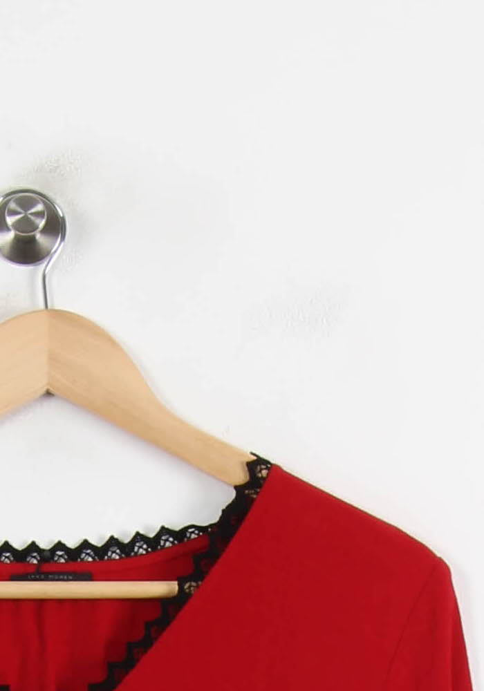 Blouse Rouge - Taille S/36 de la marque IKKS | PARAD72417 - Vendu par Paradigme - Image 3