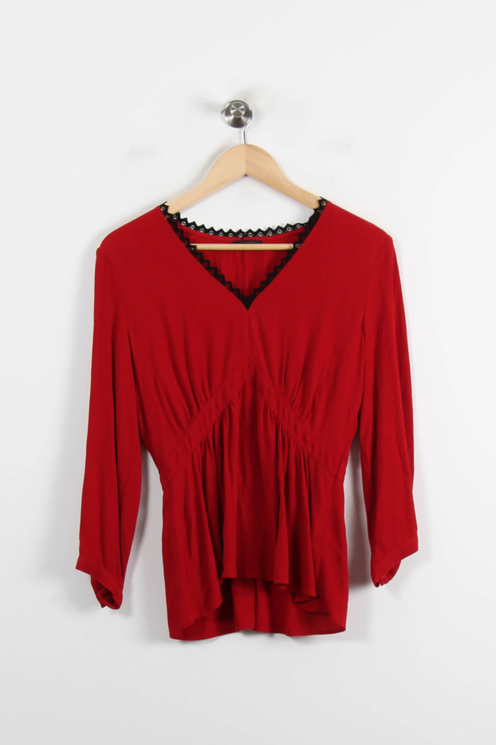 Blouse Rouge - Taille S/36 de la marque IKKS | PARAD72417 - Vendu par Paradigme - Image 2