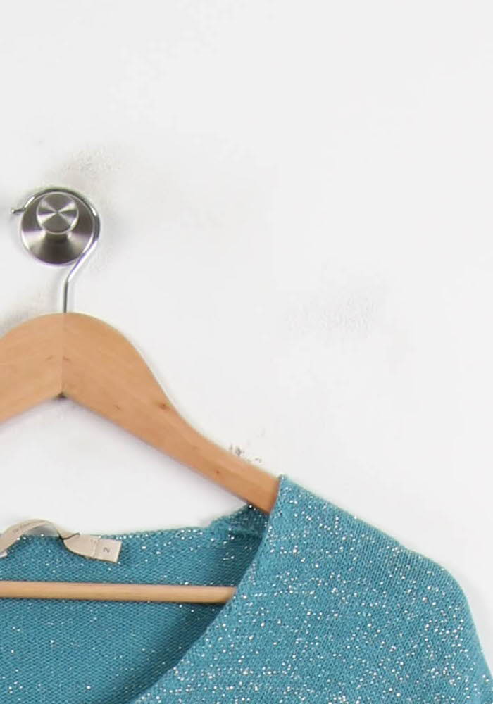 Pull Bleu - Taille M/38 de la marque La Fée Maraboutée | PARAD72420 - Vendu par Paradigme - Image 3