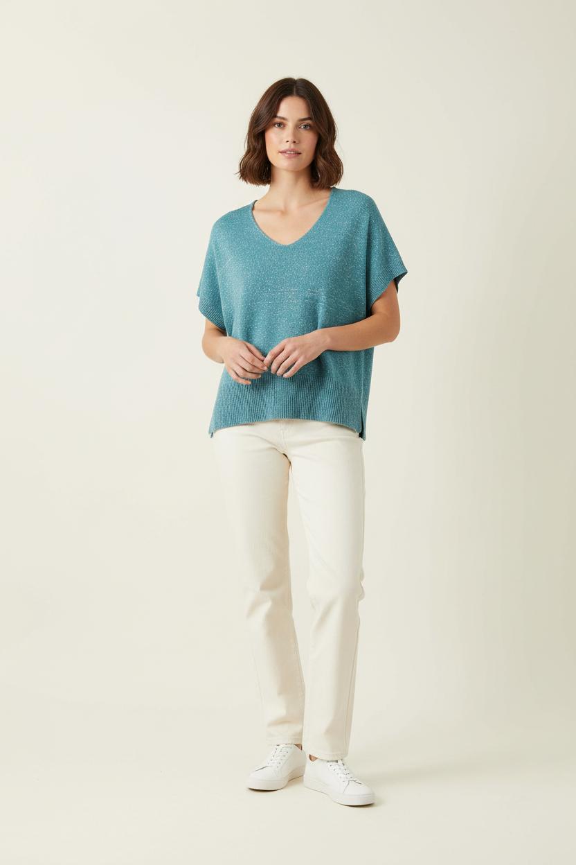 Pull Bleu - Taille M/38 de la marque La Fée Maraboutée | PARAD72420 - Vendu par Paradigme - Image 1