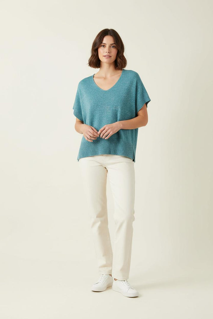 Pull Bleu - Taille M/38 de la marque La Fée Maraboutée | PARAD72420 - Vendu par Paradigme - Image 1