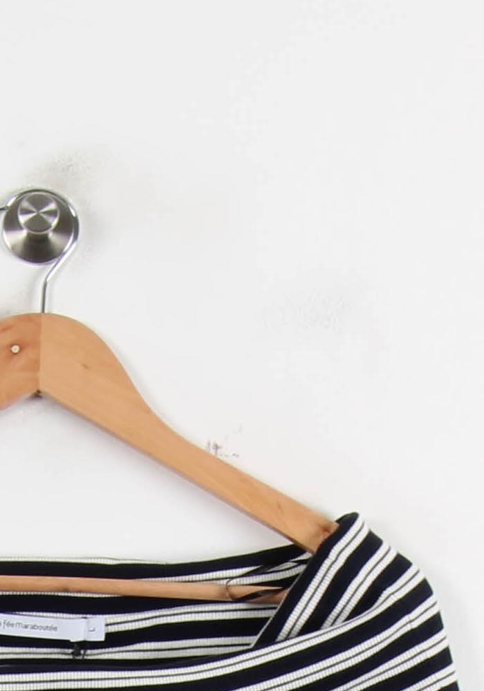 Top Rayé Bleu et Blanc - Taille L/40 de la marque La Fée Maraboutée | PARAD72421 - Vendu par Paradigme - Image 3