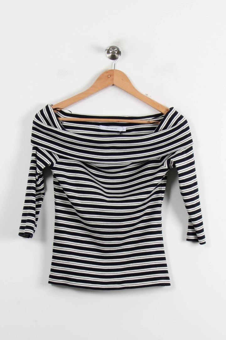 Top Rayé Bleu et Blanc - Taille L/40 de la marque La Fée Maraboutée | PARAD72421 - Vendu par Paradigme - Image 2