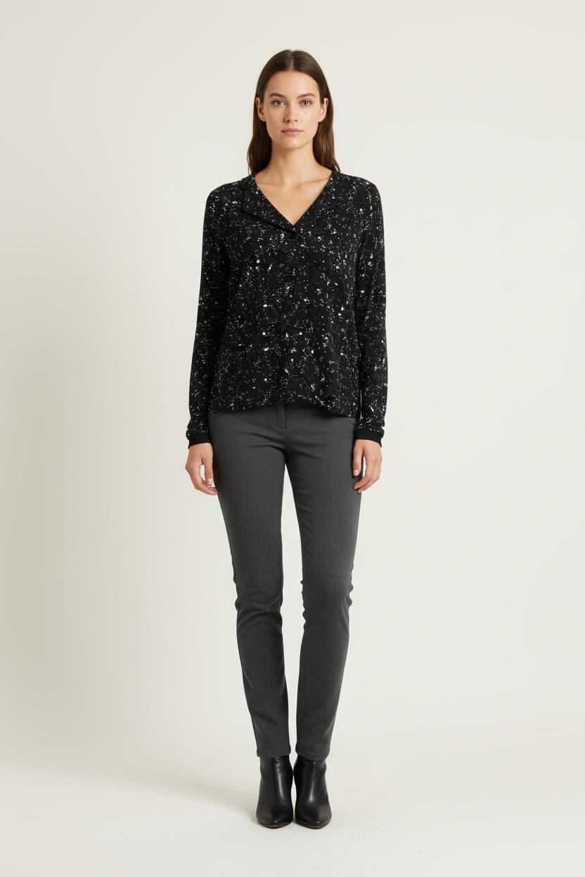 Blouse Noire et Blanche - Taille XS/34 de la marque One Step | PARAD72426 - Vendu par Paradigme - Image 1