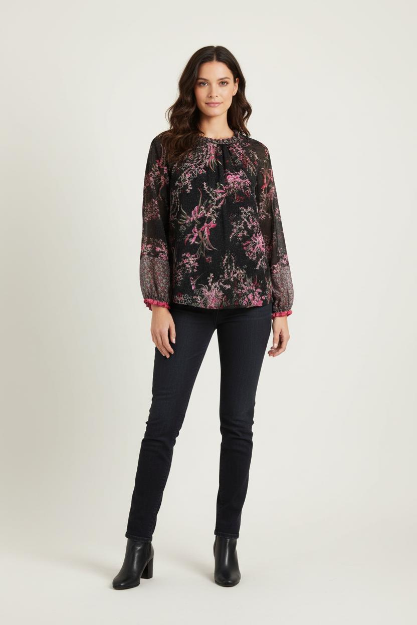 Blouse Noire et Rose - Taille XS/34 de la marque One Step | PARAD72428 - Vendu par Paradigme - Image 1