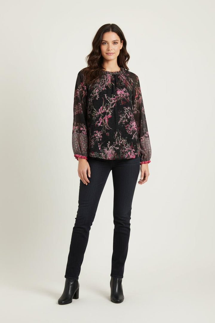 Blouse Noire et Rose - Taille XS/34 de la marque One Step | PARAD72428 - Vendu par Paradigme - Image 1