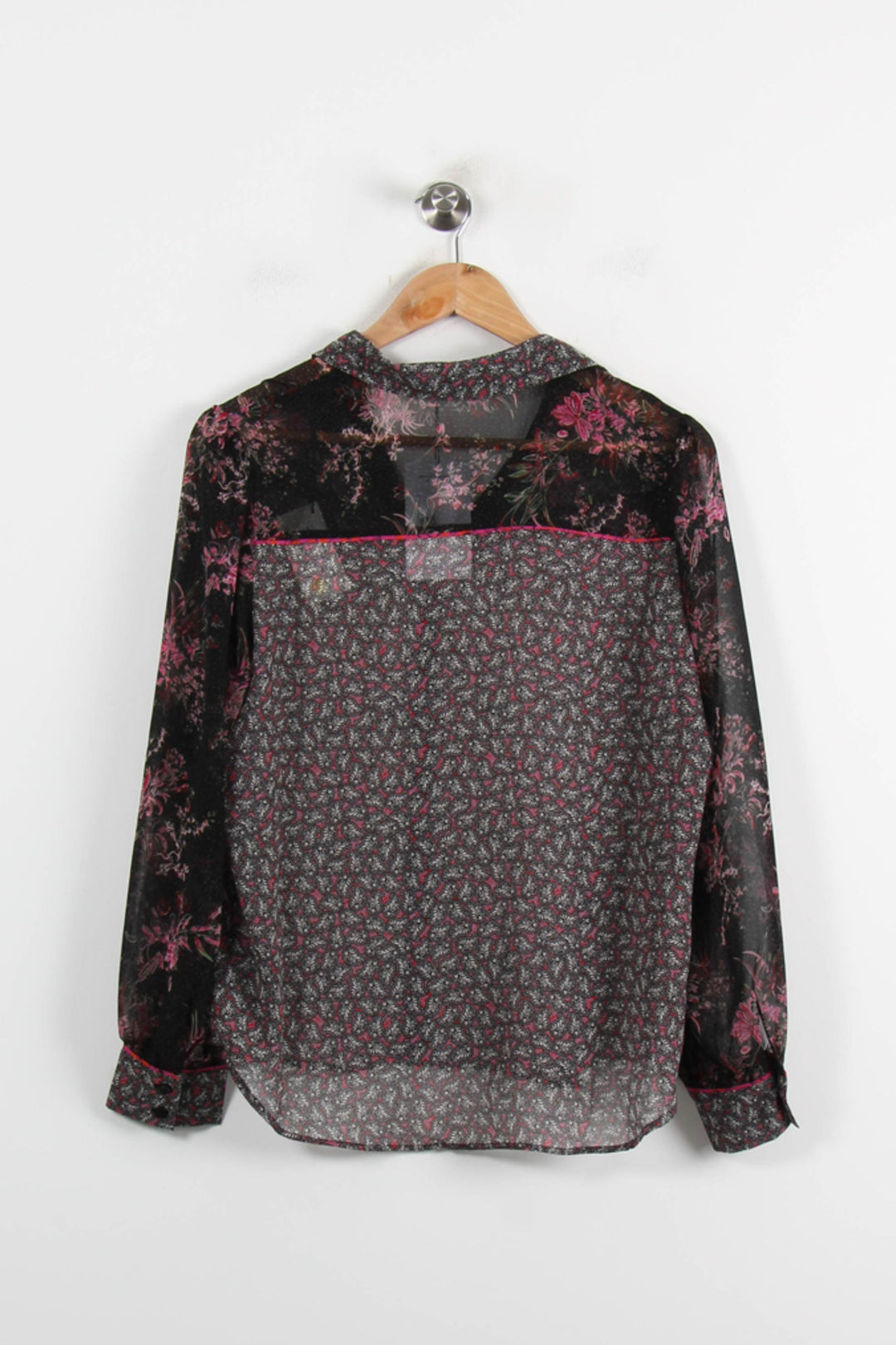 Chemise Noire et Rose - Taille M/38 de la marque One Step | PARAD72429 - Vendu par Paradigme - Image 4