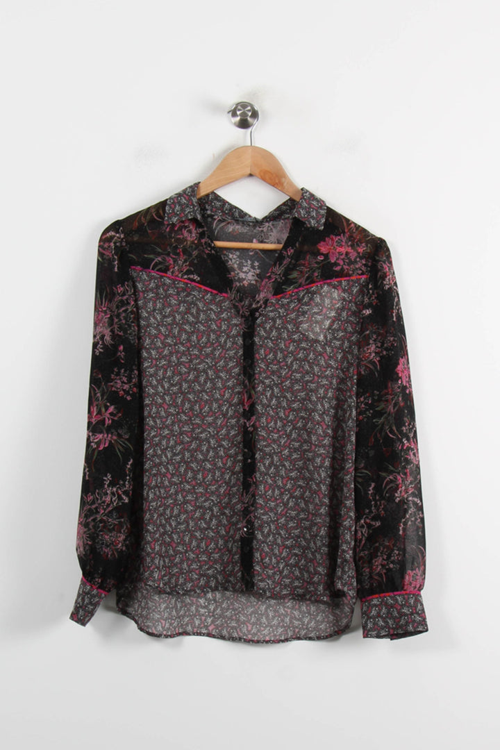 Chemise Noire et Rose - Taille M/38 de la marque One Step | PARAD72429 - Vendu par Paradigme - Image 2