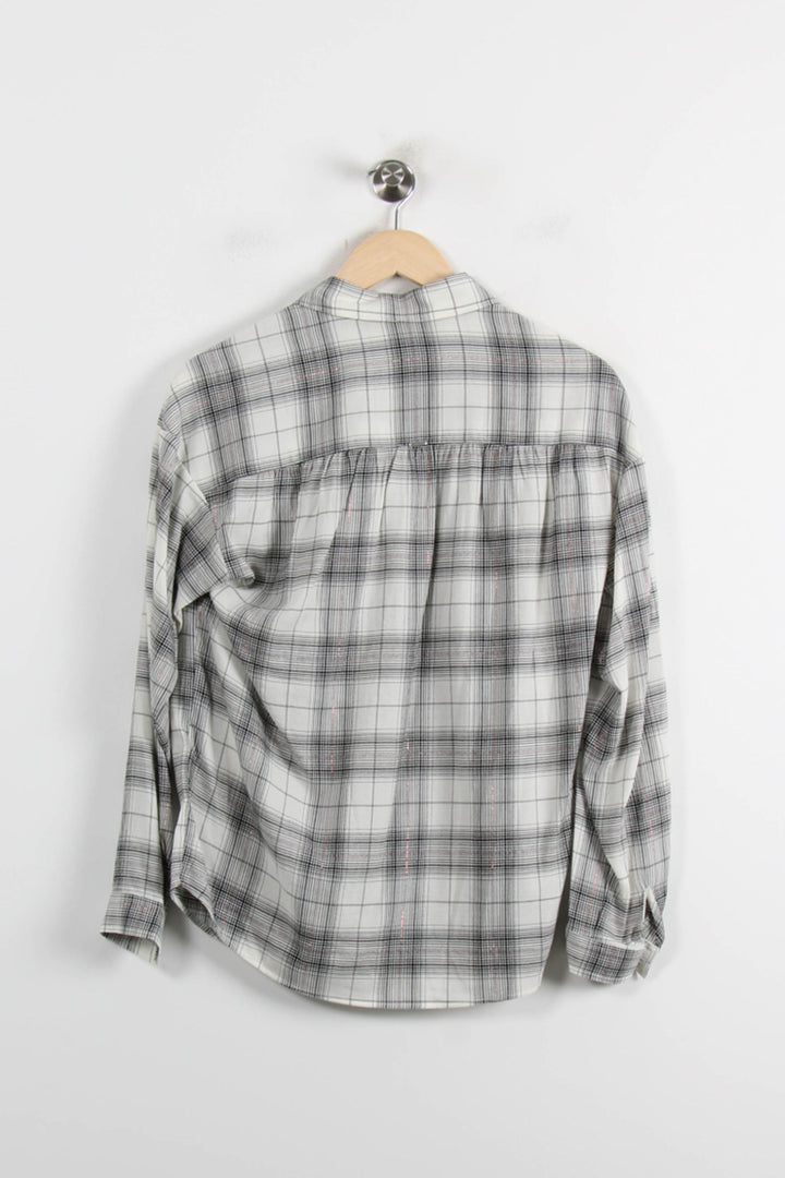 Chemise à Carreaux Blanche et Noire - Taille XS/34 de la marque IKKS | PARAD72431 - Vendu par Paradigme - Image 4