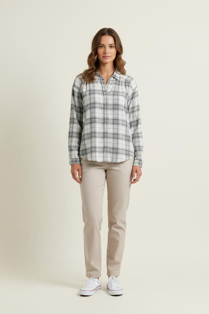 Chemise à Carreaux Blanche et Noire - Taille XS/34 de la marque IKKS | PARAD72431 - Vendu par Paradigme - Image 1