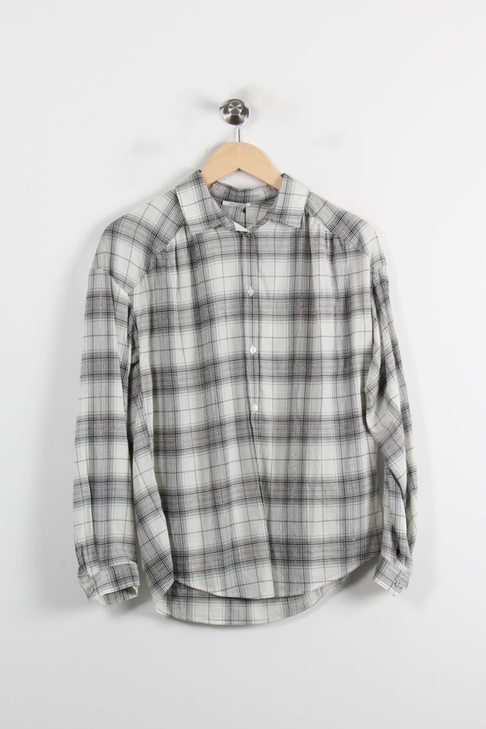 Chemise à Carreaux Blanche et Noire - Taille XS/34 de la marque IKKS | PARAD72431 - Vendu par Paradigme - Image 2
