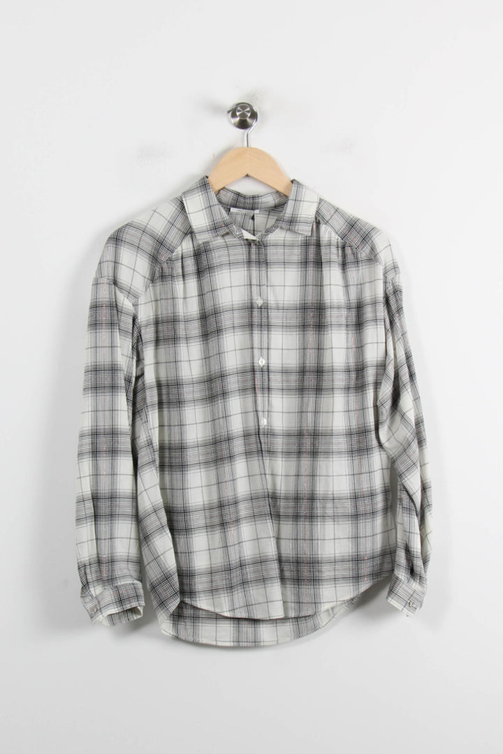 Chemise à Carreaux Blanche et Noire - Taille XS/34 de la marque IKKS | PARAD72431 - Vendu par Paradigme - Image 2