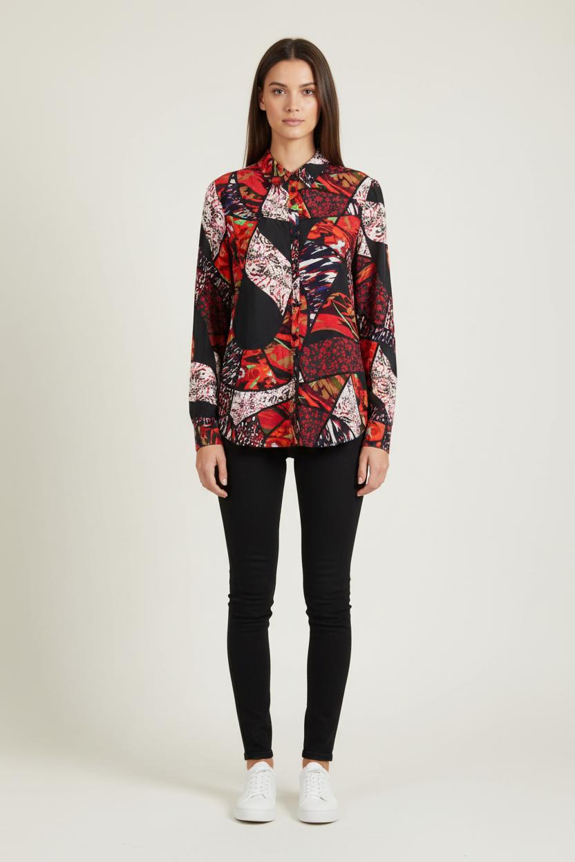 Chemise Rouge et Noire - Taille M/38 de la marque One Step | PARAD72435 - Vendu par Paradigme - Image 1