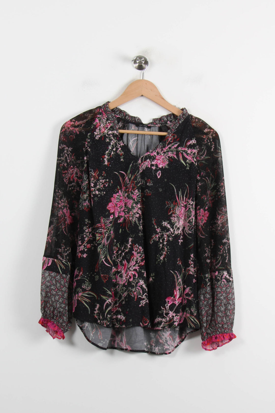 Blouse Noire et Rose - Taille S/36 de la marque One Step | PARAD72437 - Vendu par Paradigme - Image 2