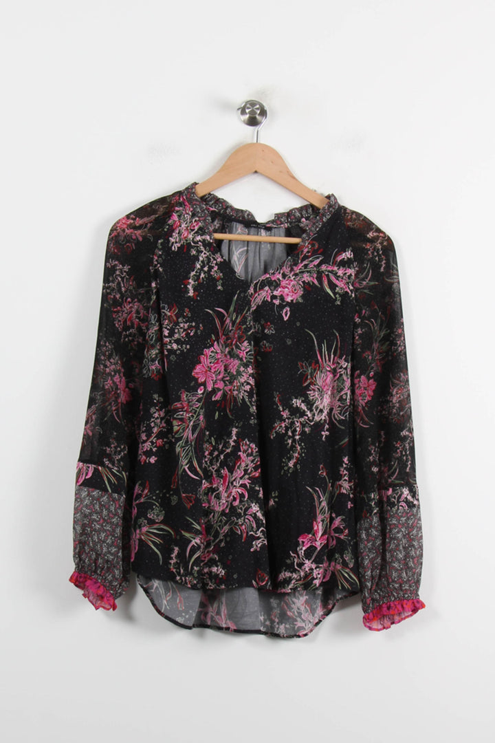 Blouse Noire et Rose - Taille S/36 de la marque One Step | PARAD72437 - Vendu par Paradigme - Image 2