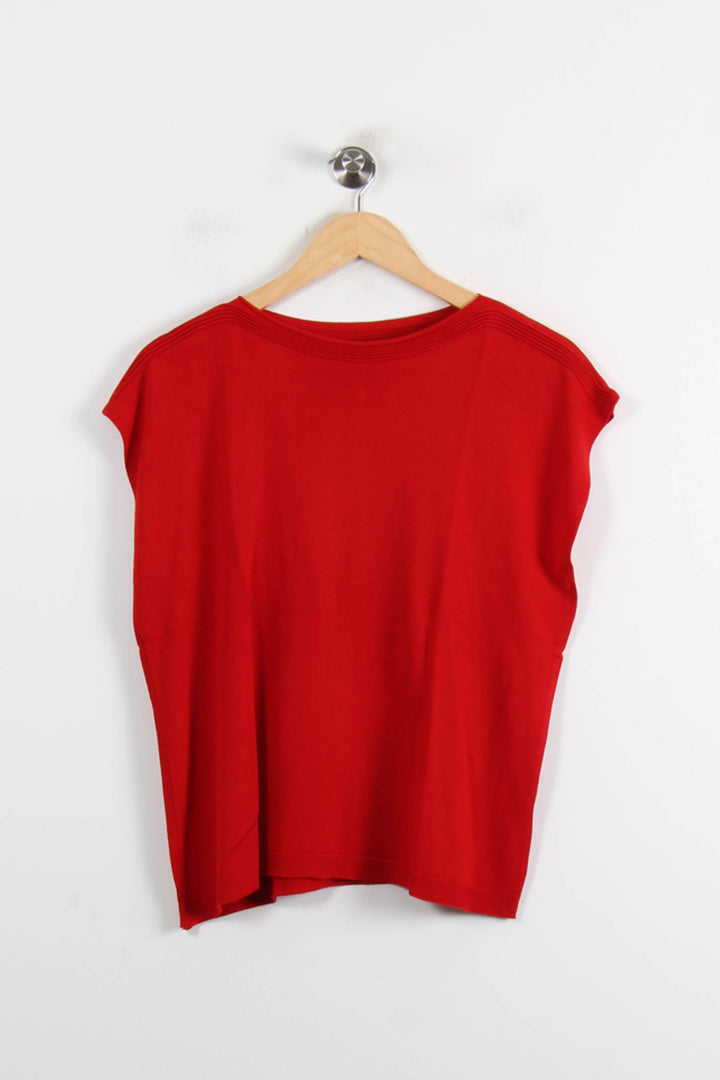 Pull Rouge - Taille M/38 de la marque La Fée Maraboutée | PARAD72439 - Vendu par Paradigme - Image 2