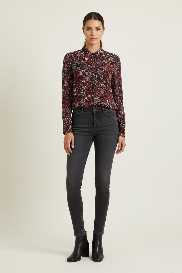 Chemise Rouge et Noire - Taille S/36 de la marque One Step | PARAD72440 - Vendu par Paradigme - Image 1