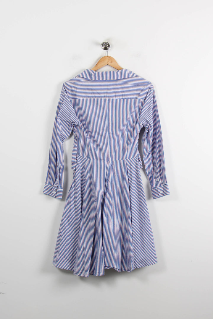 Robe Chemise Bleu et Blanc - Taille S/36 de la marque Claudie Pierlot | PARAD72451 - Vendu par Paradigme - Image 4