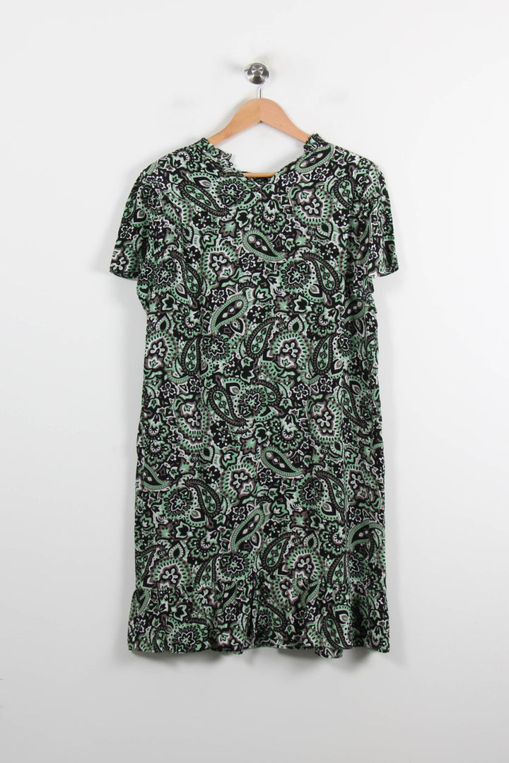 Robe Imprimée Verte et Noire - Taille L/40 de la marque IKKS | PARAD72458 - Vendu par Paradigme - Image 4