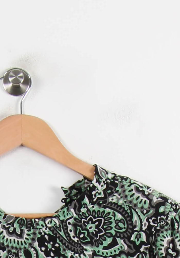 Robe Imprimée Verte et Noire - Taille L/40 de la marque IKKS | PARAD72458 - Vendu par Paradigme - Image 3