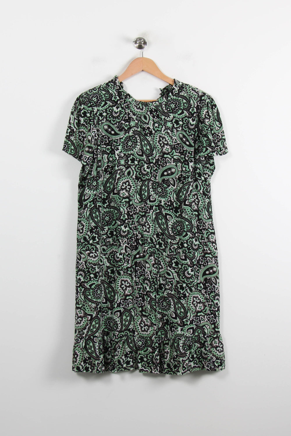 Robe Imprimée Verte et Noire - Taille L/40 de la marque IKKS | PARAD72458 - Vendu par Paradigme - Image 2