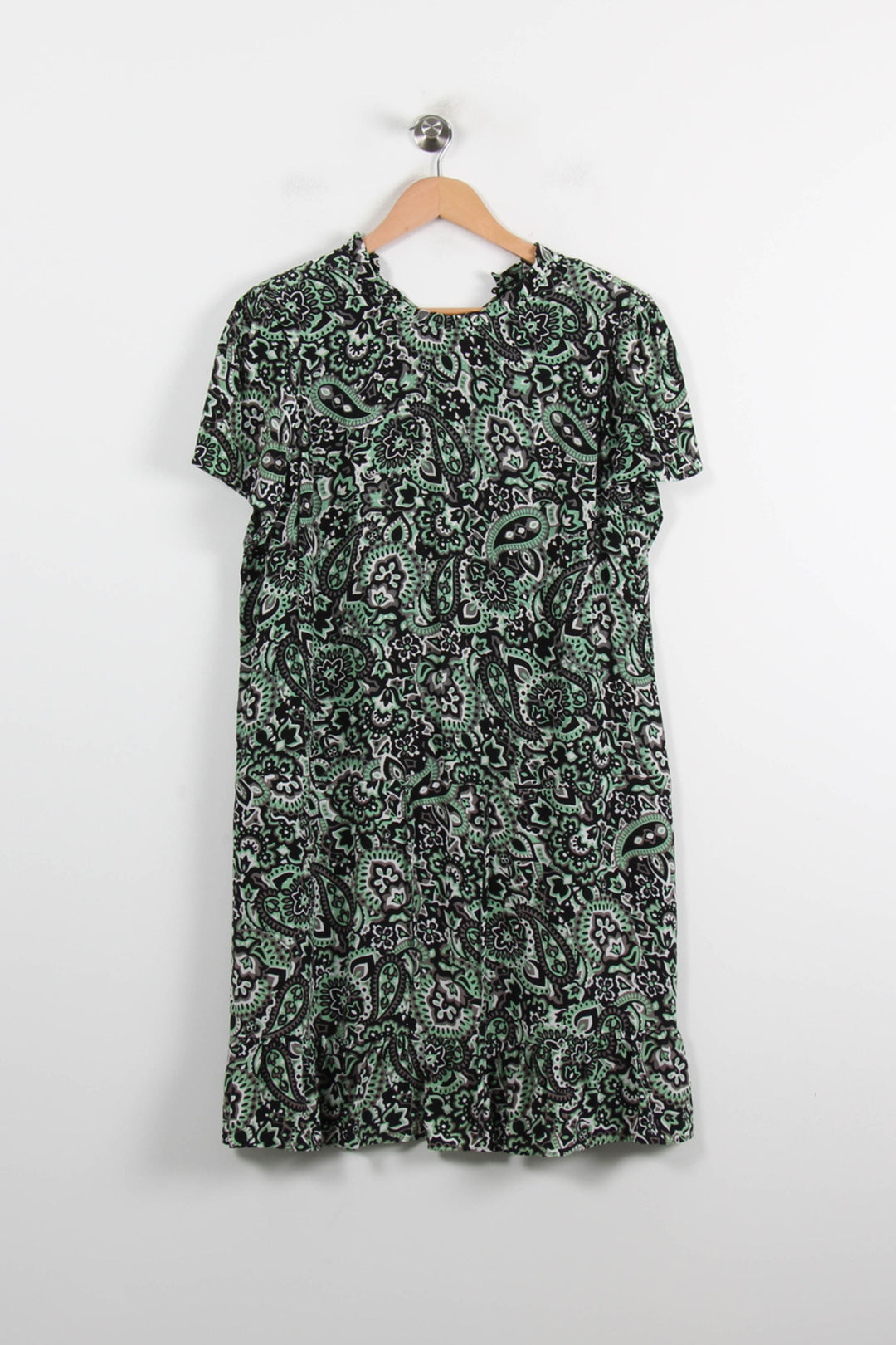 Robe Imprimée Verte et Noire - Taille L/40 de la marque IKKS | PARAD72458 - Vendu par Paradigme - Image 2