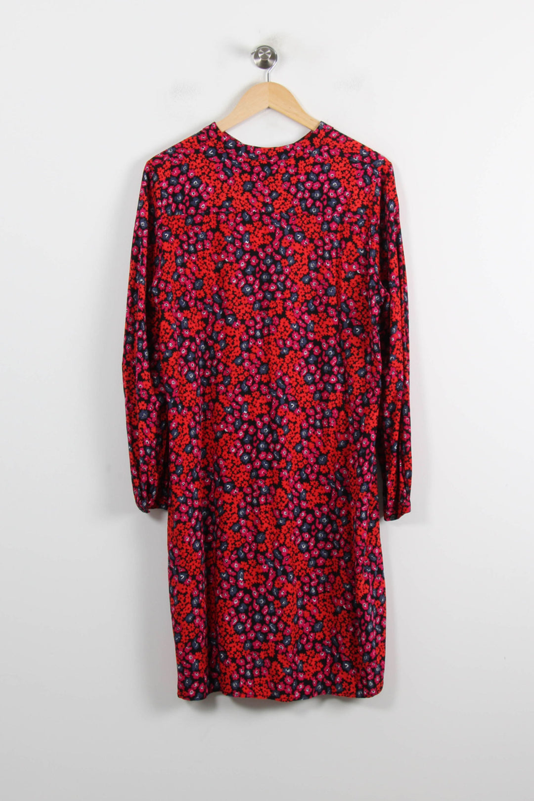 Robe Fleurie Rouge et Noire - Taille L/40 de la marque La Fée Maraboutée | PARAD72460 - Vendu par Paradigme - Image 4