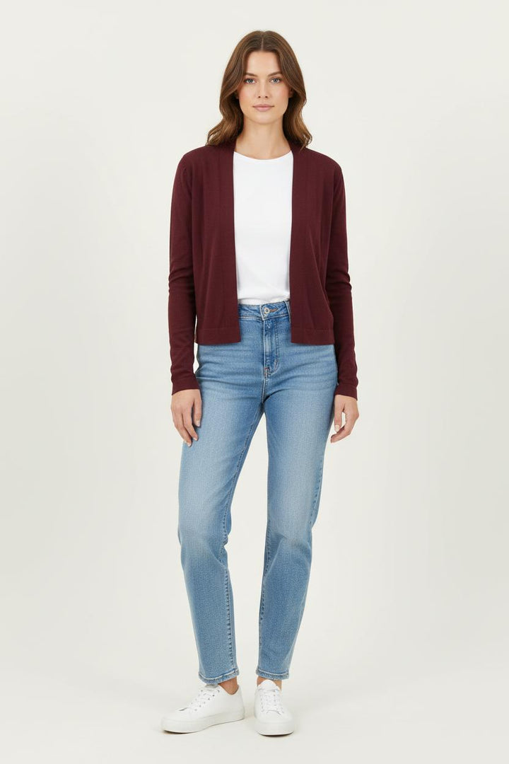Cardigan Bordeaux - Taille XS/34 de la marque Caroll | PARAD72462 - Vendu par Paradigme - Image 1
