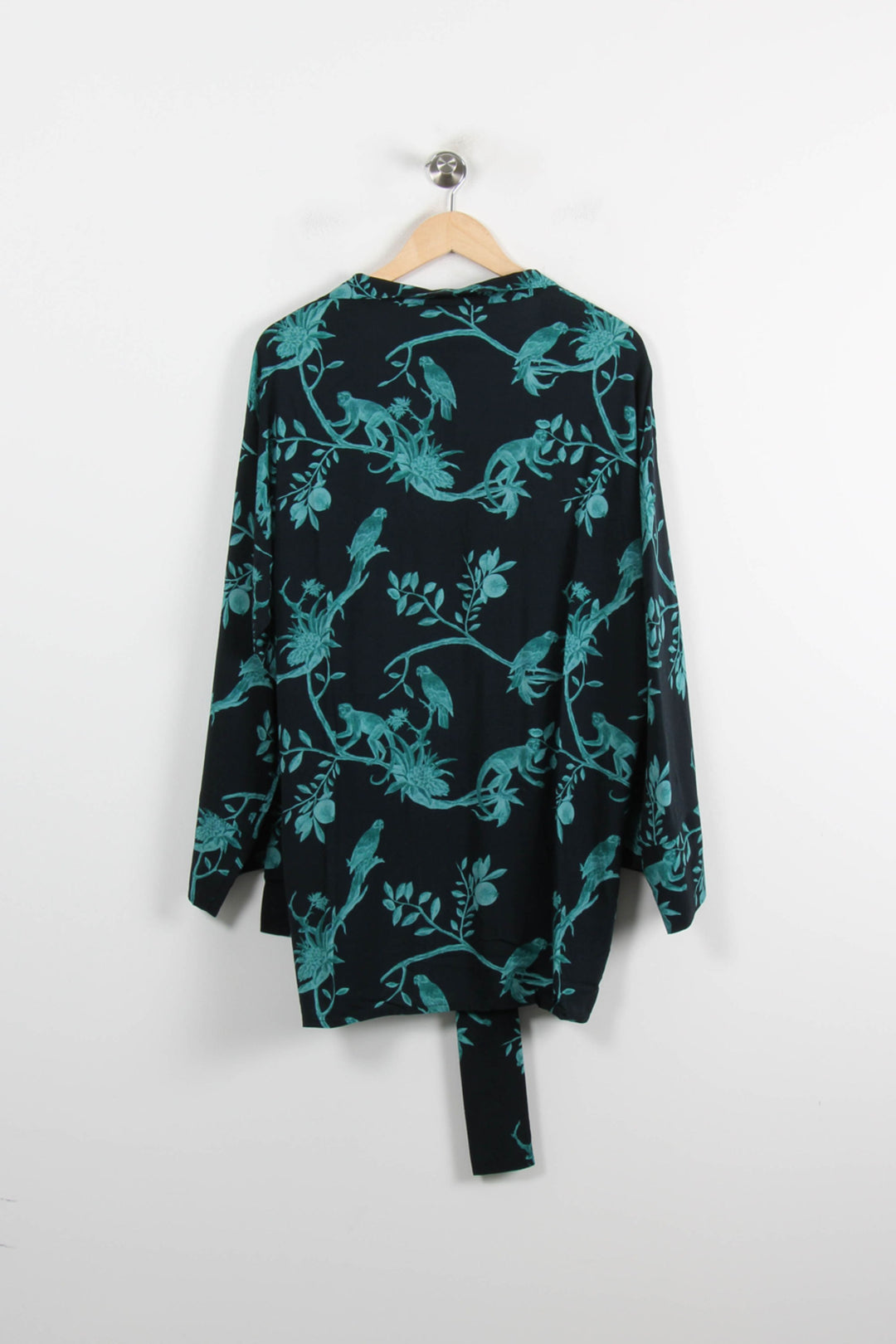 Kimono Noir et Vert - Taille L/40 de la marque La Fée Maraboutée | PARAD72467 - Vendu par Paradigme - Image 4