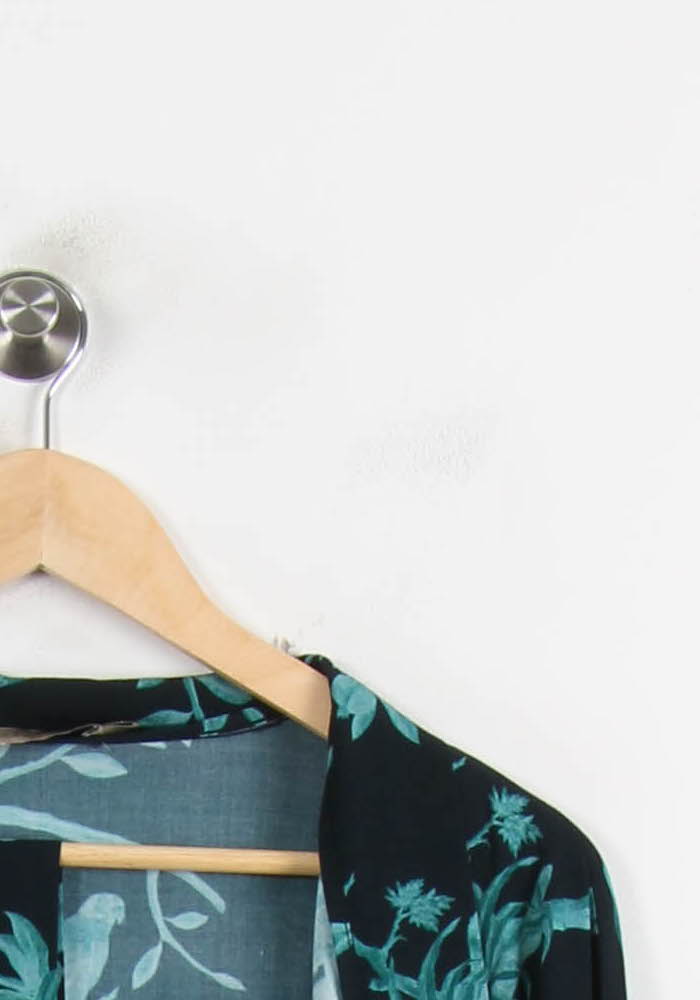 Kimono Noir et Vert - Taille L/40 de la marque La Fée Maraboutée | PARAD72467 - Vendu par Paradigme - Image 3