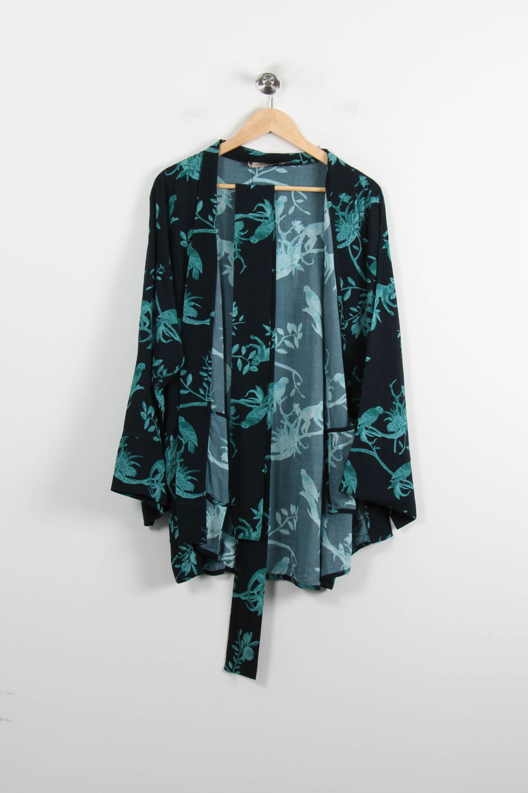 Kimono Noir et Vert - Taille L/40 de la marque La Fée Maraboutée | PARAD72467 - Vendu par Paradigme - Image 2