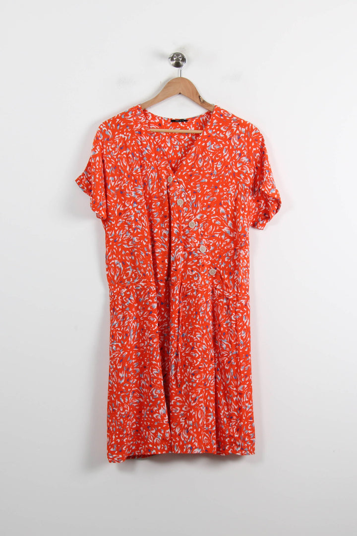 Robe Courte Orange et Blanche - Taille L/40 de la marque One Step | PARAD72469 - Vendu par Paradigme - Image 2