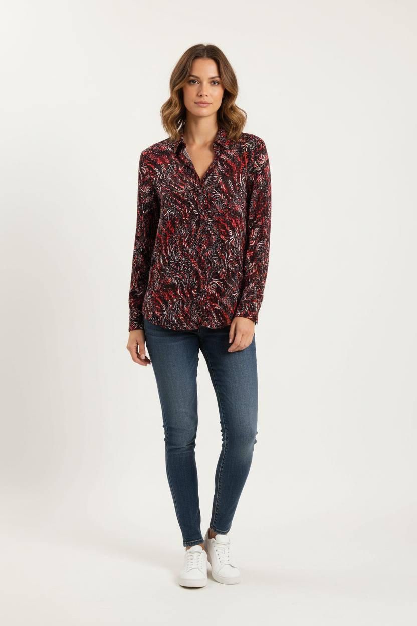 Chemise Rouge et Noire - Taille XL/42 de la marque One Step | PARAD72470 - Vendu par Paradigme - Image 1