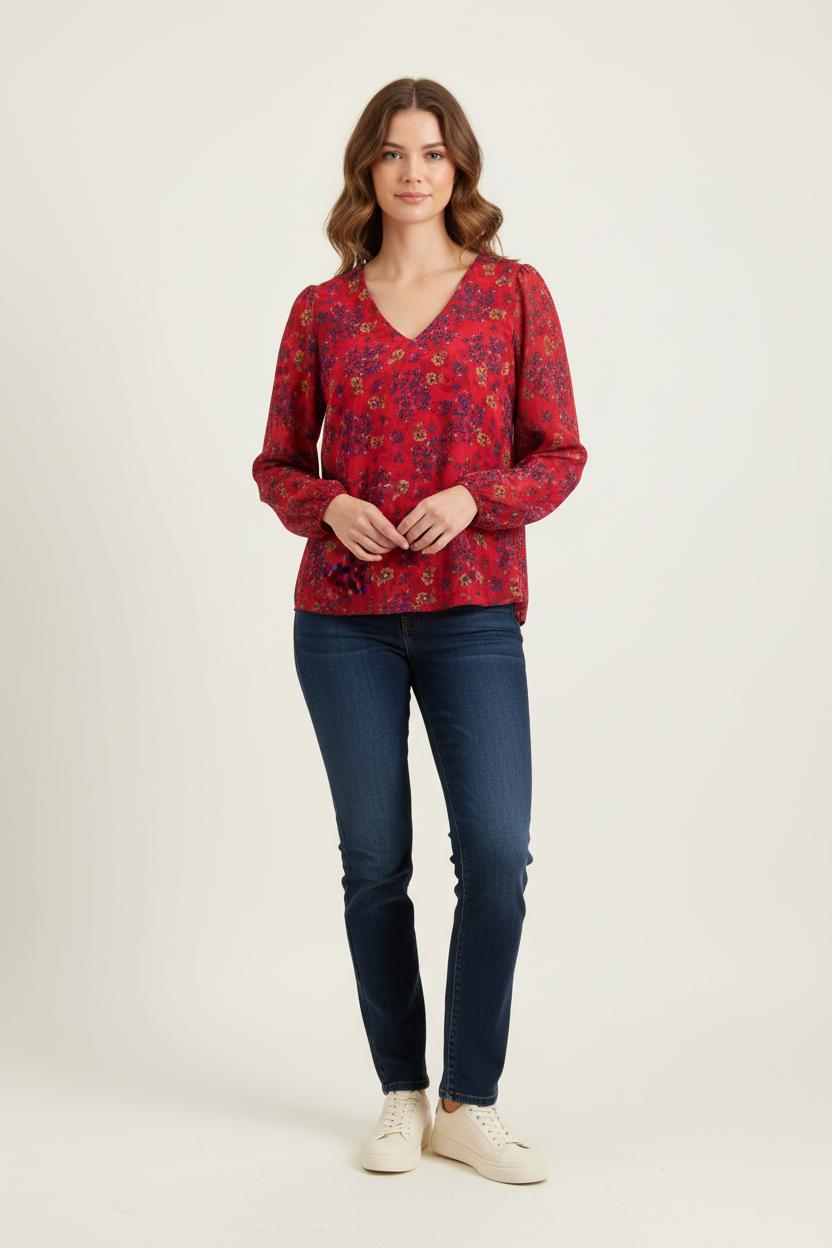 Blouse Rouge et Bleu - Taille XL/42 de la marque One Step | PARAD72473 - Vendu par Paradigme - Image 1
