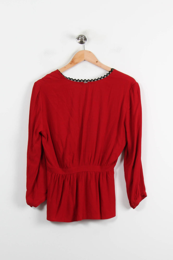 Blouse Rouge - Taille S/36 de la marque IKKS | PARAD72483 - Vendu par Paradigme - Image 4