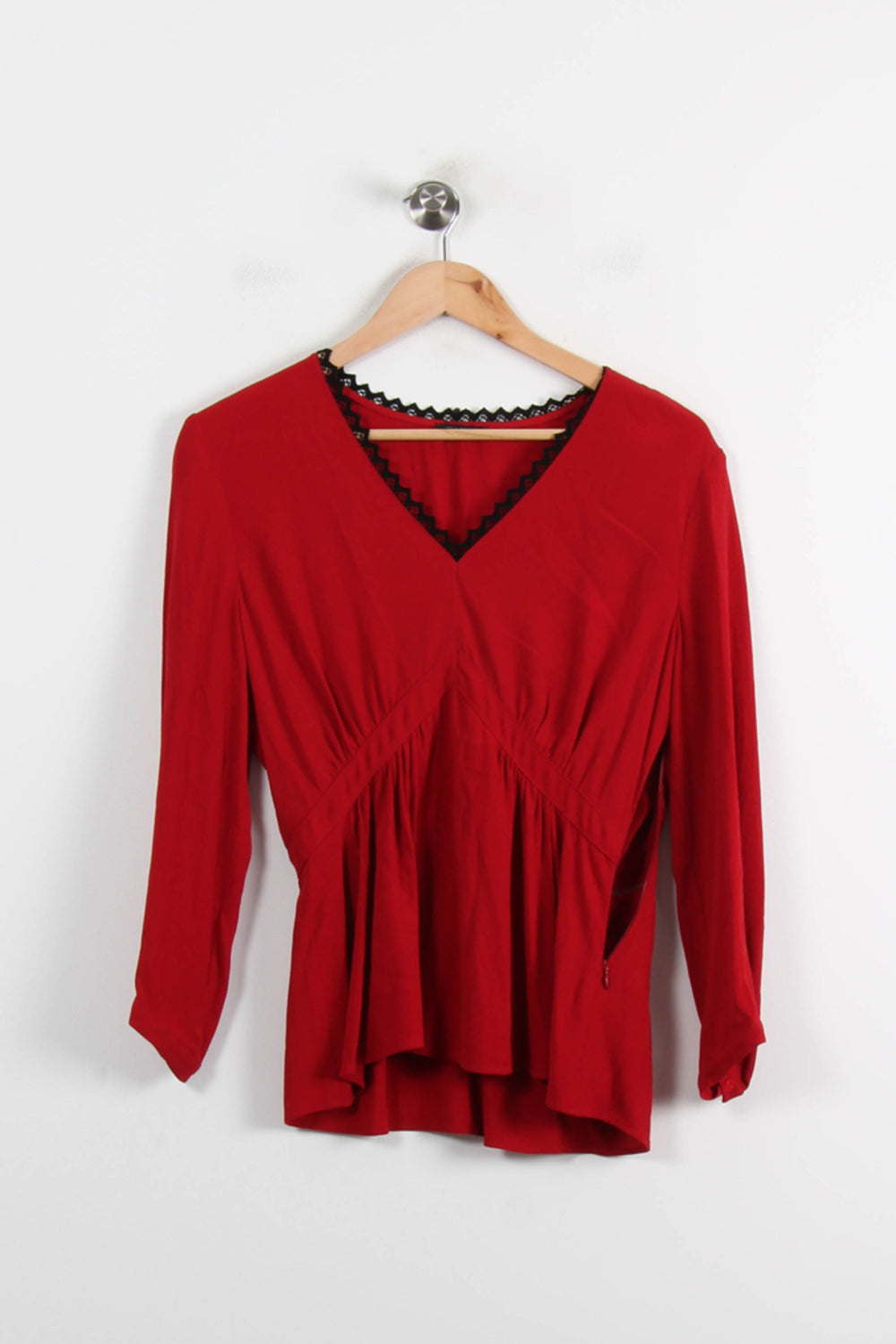 Blouse Rouge - Taille S/36 de la marque IKKS | PARAD72483 - Vendu par Paradigme - Image 2